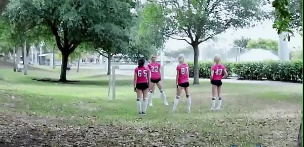  Uniformed teens suck dongs in foursome